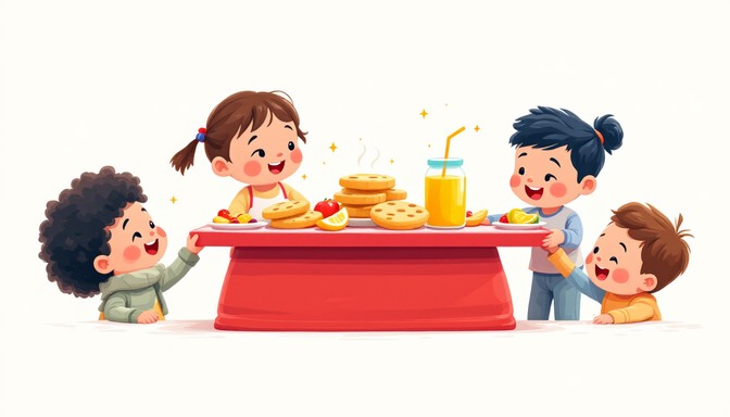 Free Snack Time Joy Image - Children, Illustration, Snacks | Download ...