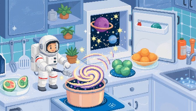 Free Cosmic Kitchen Cooking Image - Astronaut, Kitchen, Cooking ...