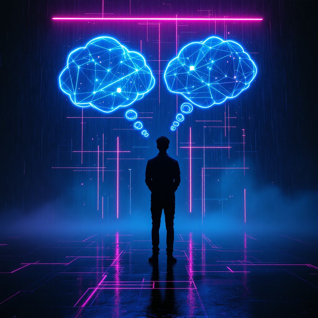Free Digital Mind Awakening Image - Cyberpunk, Meditation, Neon ...