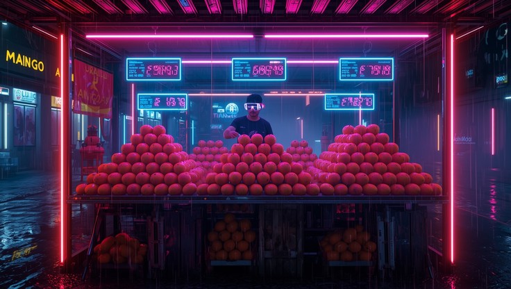 Led Mango Pfp Free Cyberpunk Mango Market Photo - Cyberpunk, Neon, Mangoes | Download ...