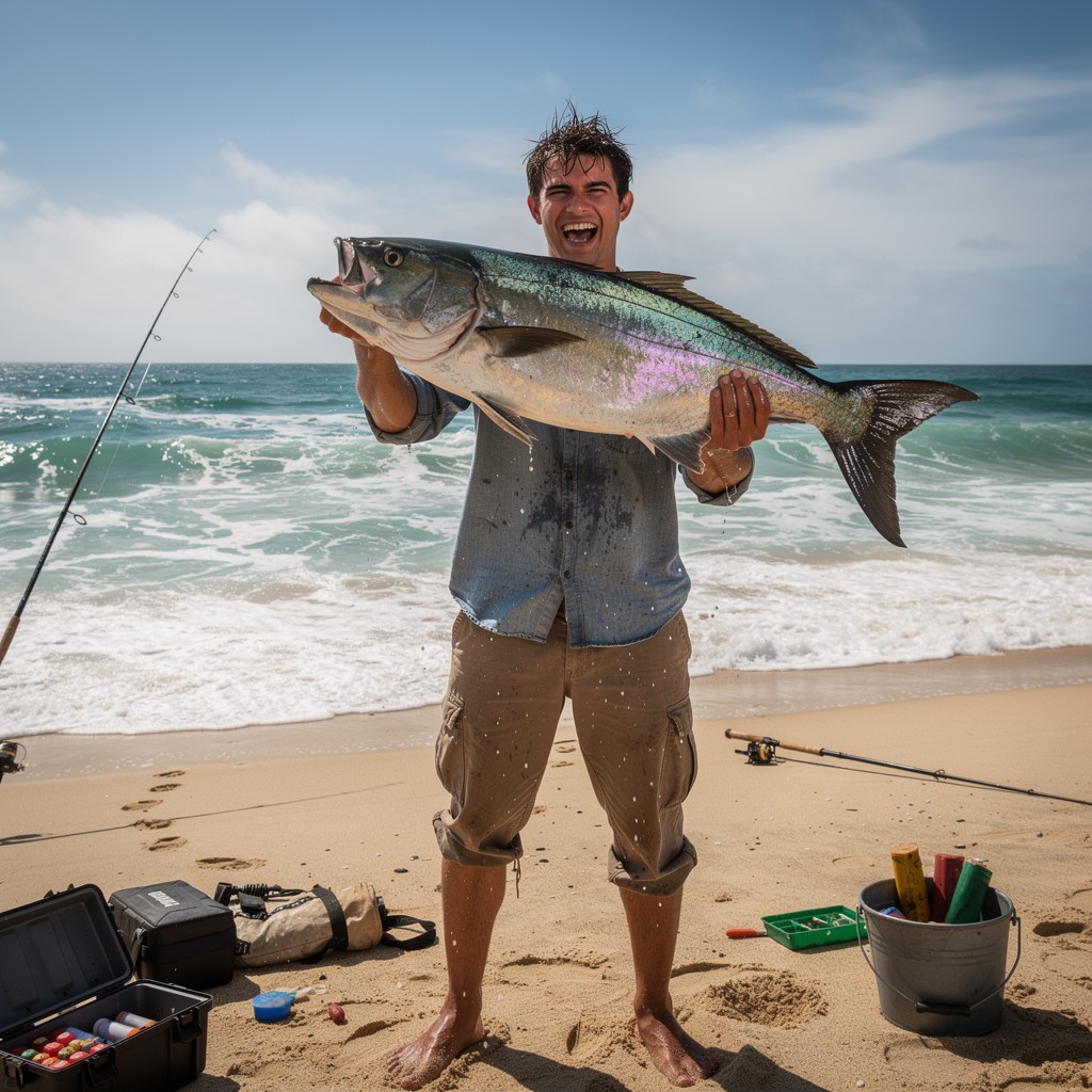 Free Beach Fishing Success Image - Fishing, Fish, Beach | Download at ...