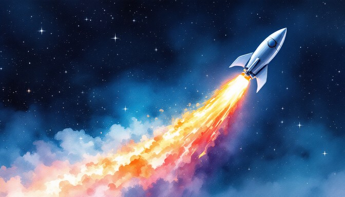 Balancing Rocket Free Rocket Through Stars Image | Download at StockCake