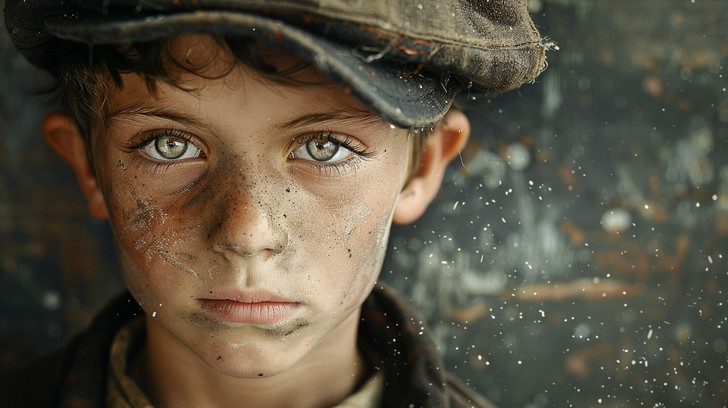 Free Solemn Young Worker Image - Boy, Dirt, Cap | Download at StockCake