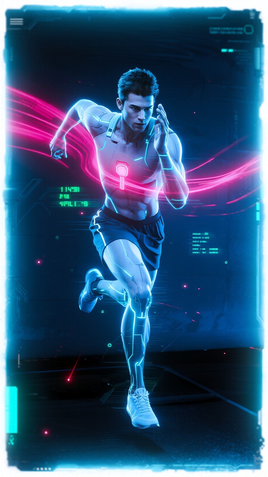 Free Neon Speed Runner Image - Cyberpunk, Athlete, Runner | Download at ...