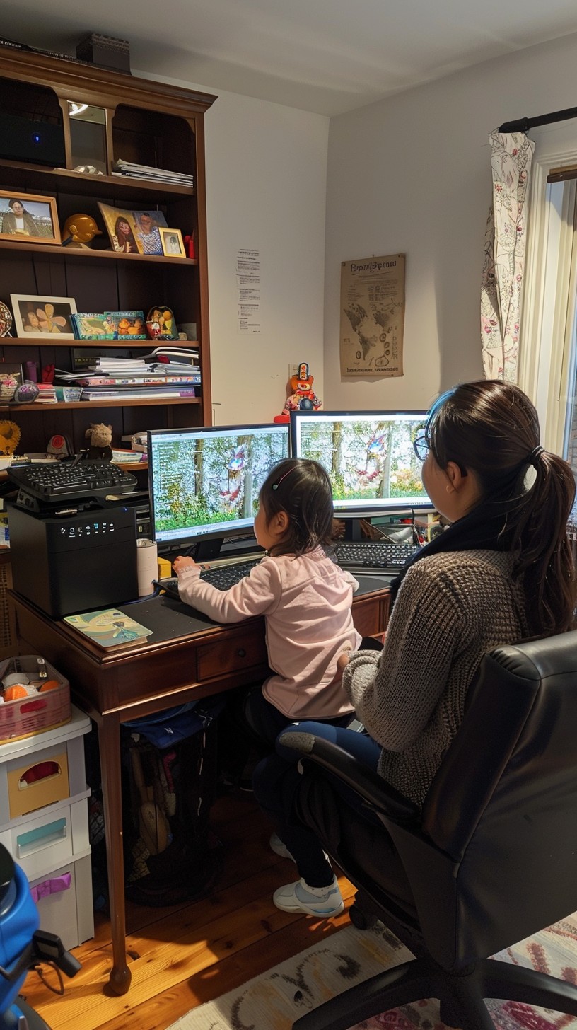 Free Family Computer Time Image - Family, Computer, Child | Download at ...