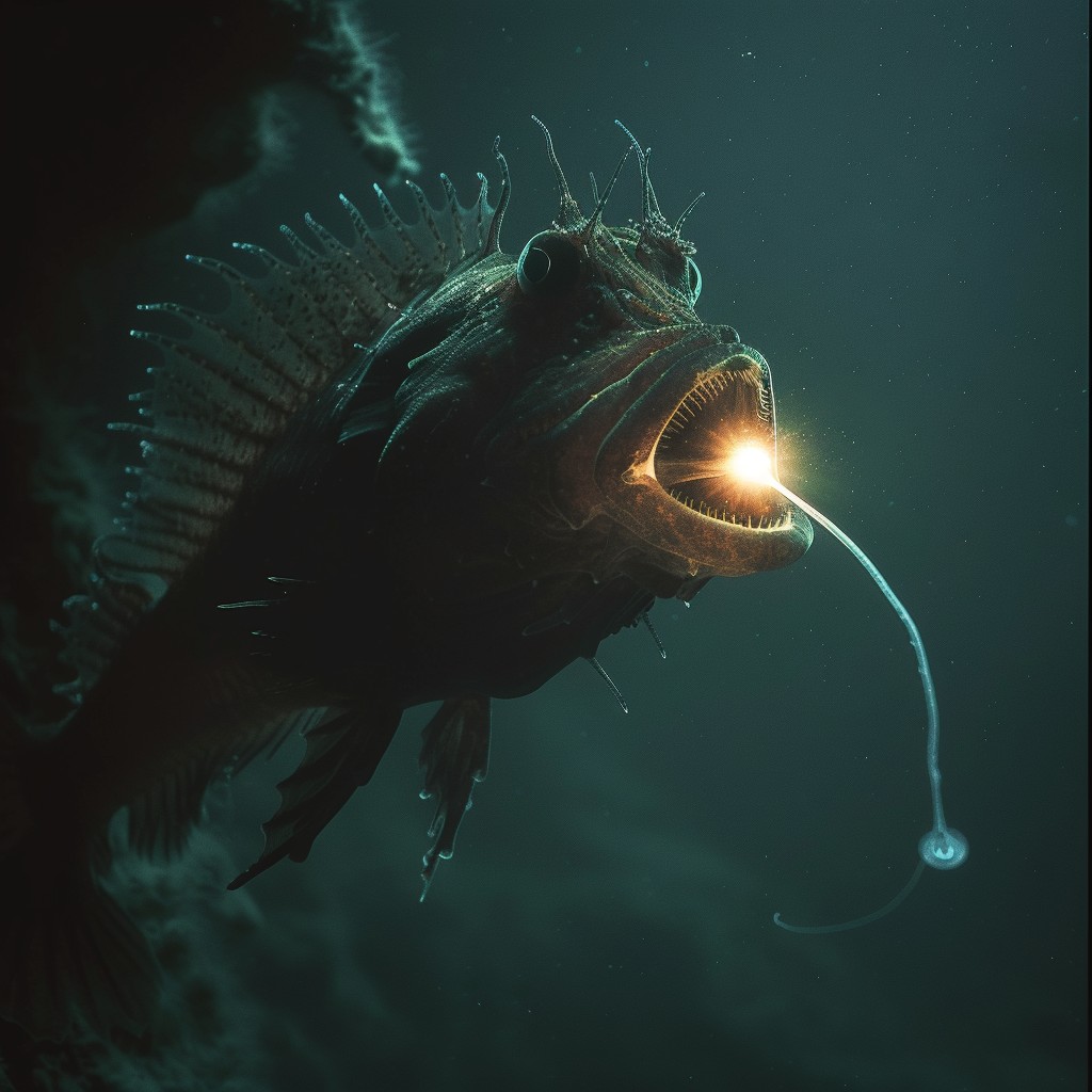 Gleaming Fish Free Glowing Deep-sea Fish Image - Deep-sea, Glowing, Fish | Download ...