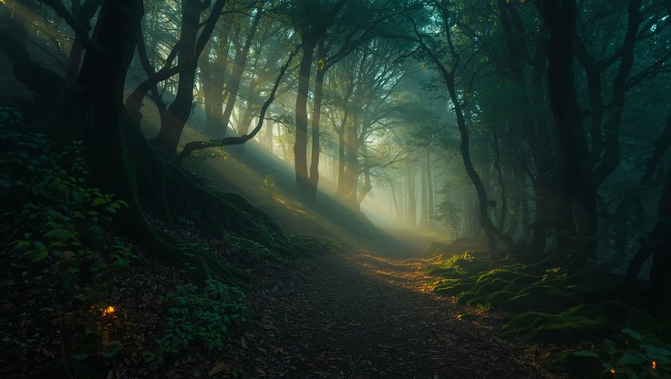 Free Enchanted Forest Path Image - Forest, Path, Misty | Download at ...