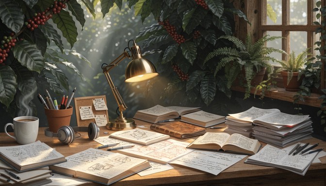 Free Cozy Study Nook Image - Study, Desk, Workspace | Download at StockCake