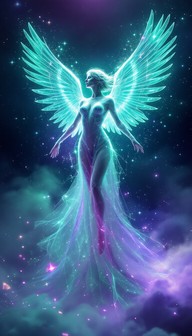 Free Celestial Digital Angel Image - Angel, Holographic, Celestial ...