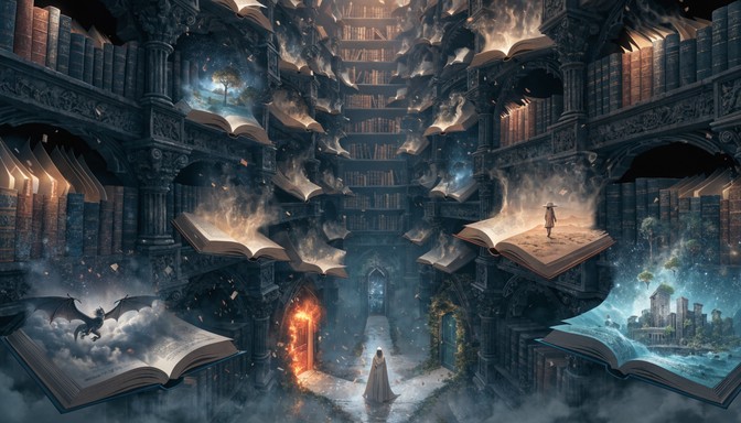 Free Infinite Story Library Image - Library, Fantasy, Magical ...