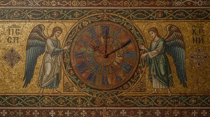 Enduring Clock Free Eternal Time Frozen Image - Mosaic, Byzantine, Clock | Download at ...