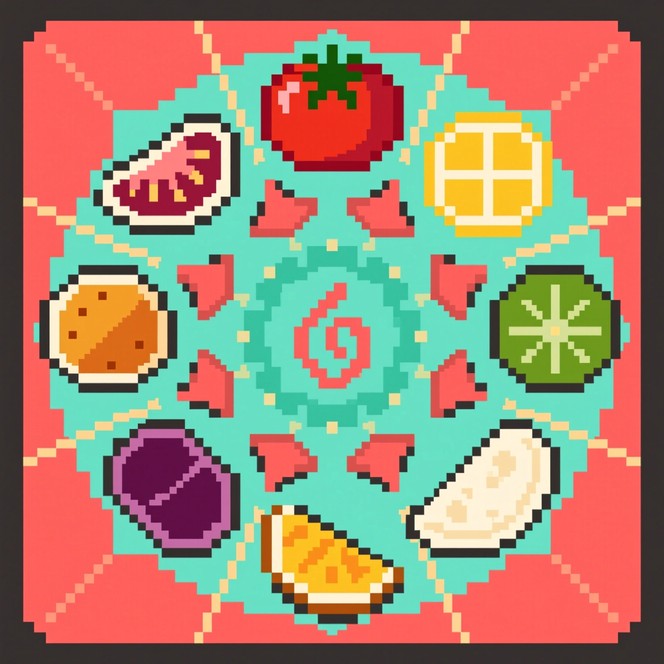 Free Pixel Food Palette Image - Pixelart, Food, Palette | Download at ...
