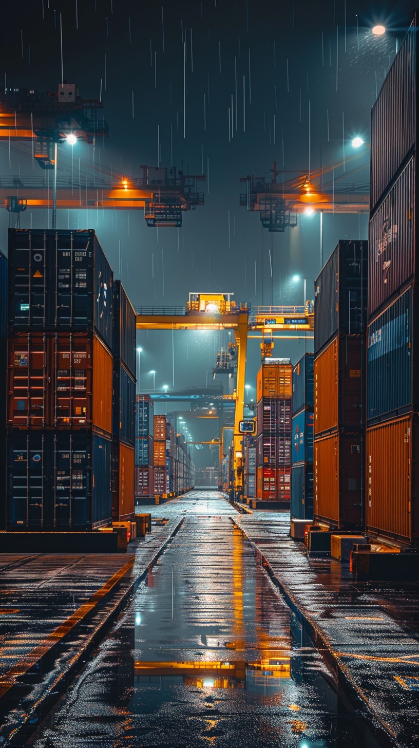 Free Rainy Port Night Image - Rain, Containers, Terminal | Download at ...
