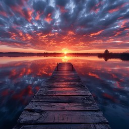 Free Sunset Lake Pier Image - Sunset, Lake, Pier | Download at StockCake