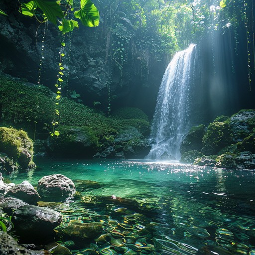 Free Enchanted Forest Waterfall Image - Waterfall, Forest, Sunlight ...