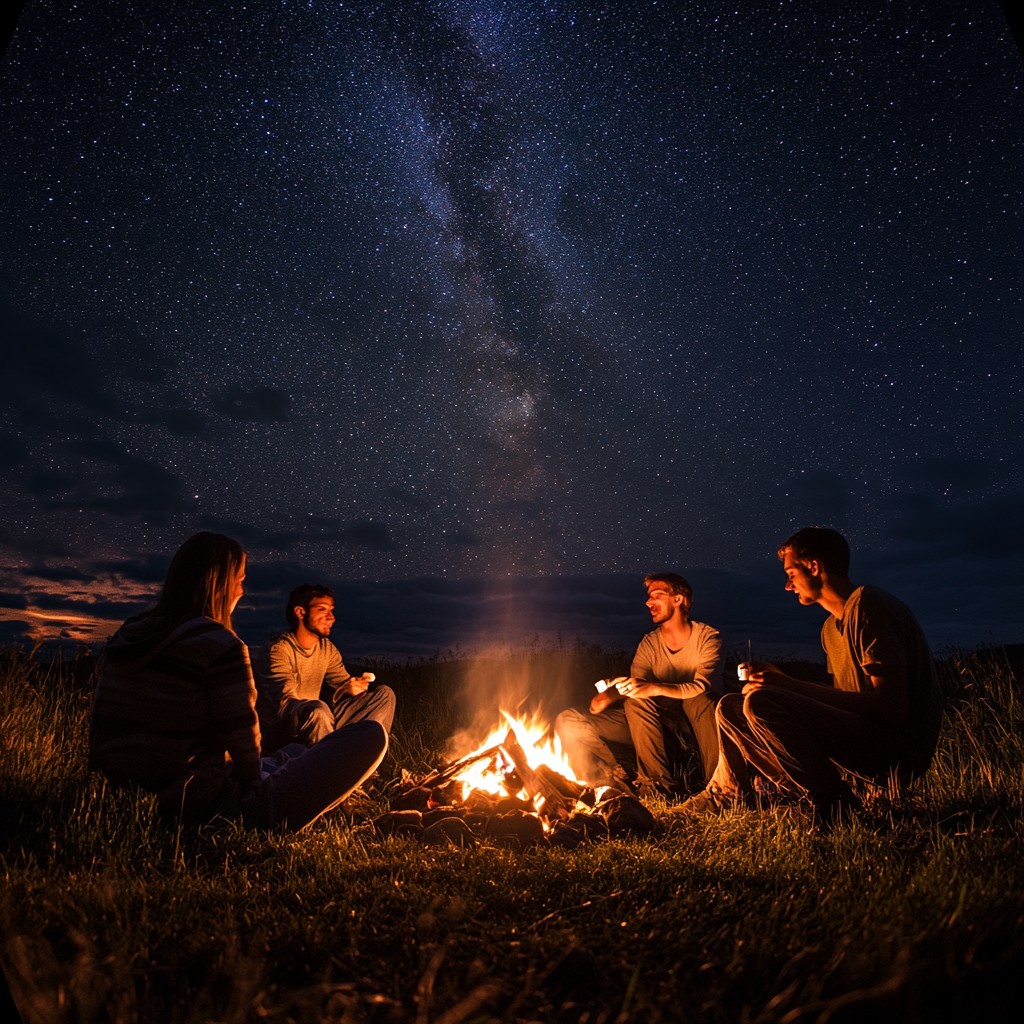 Free Starry Night Campfire Image - Friends, Campfire, Stars | Download ...