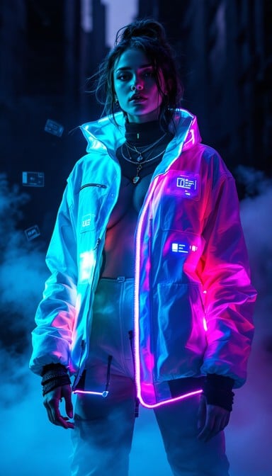 Free Neon Cyber Rapper Image | Download at StockCake