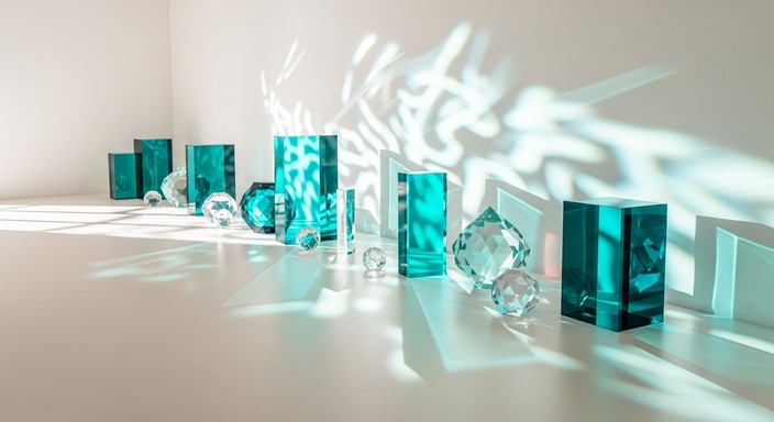 Translucent Object Making Shadows Free Aquamarine Light Play Image | Download at StockCake