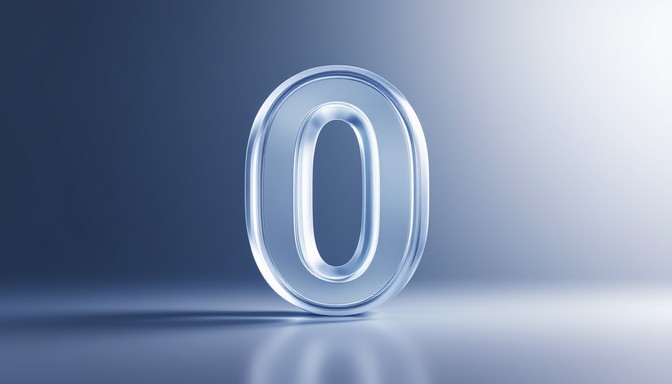 Free Frosted Glass Zero Image - Zero, Digit, Number | Download at StockCake