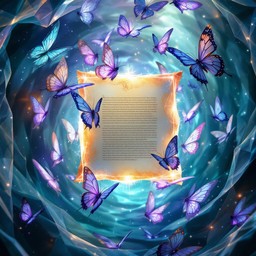 Free Magical Butterfly Manuscript Image - Butterfly, Manuscript ...