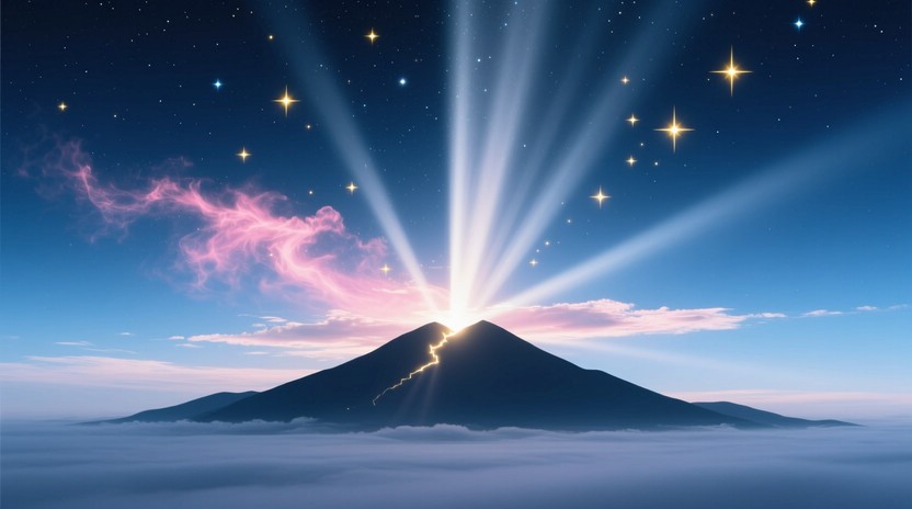 Celestial Ridge Free Celestial Mountain Breakthrough Image - Mountain, Celestial, Rays ...