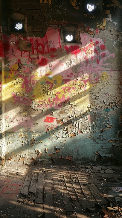 Fragmented Sunlight Free Sunlit Abandoned Room Image - Sunlight, Abandoned, Graffiti ...