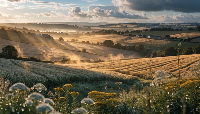 Free Golden Countryside Sunset Image - Countryside, Sunset, Farmland ...