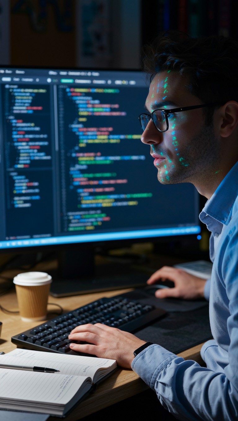 Free Illuminated Coding Focus Image - Programmer, Coding, Developer ...