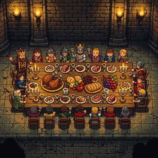 Free Medieval Pixel Feast Image - Pixel, Medieval, Banquet | Download ...