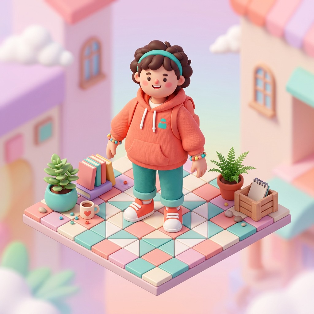 Mini Chaeacter Free Cheerful Miniature Character Image - Isometric, Character, Cartoon ...