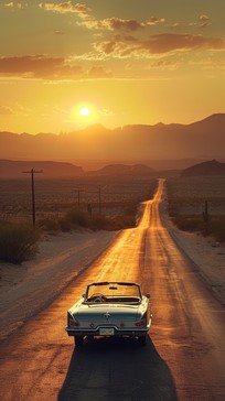 Free Sunset Road Trip Image - Sunset, Highway, Car | Download at StockCake