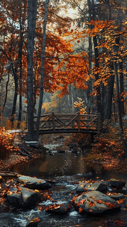 Free Autumn Bridge View Image - Autumn, Bridge, River | Download at ...
