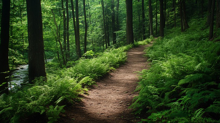 Free Serene forest path Image - Forest, Path, Ferns | Download at StockCake
