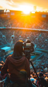 Free Stadium Camera Operator Image - Stadium, Sunset, Camera | Download ...
