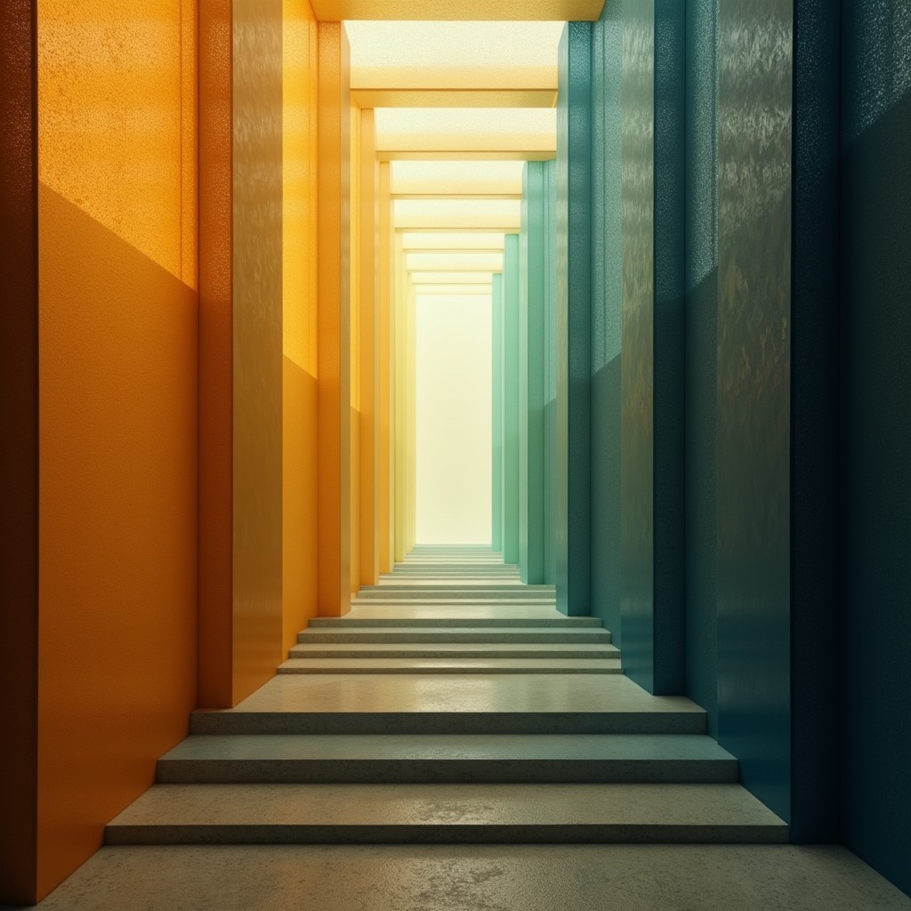 Colorblock Corridor Free Geometric Color Corridor Image - Corridor, Perspective, Geometric ...