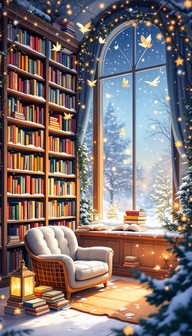 Snuggly Fall Library Computer Background Free Cozy Library Nook Image - Library, Cozy, Winter | Download at ...