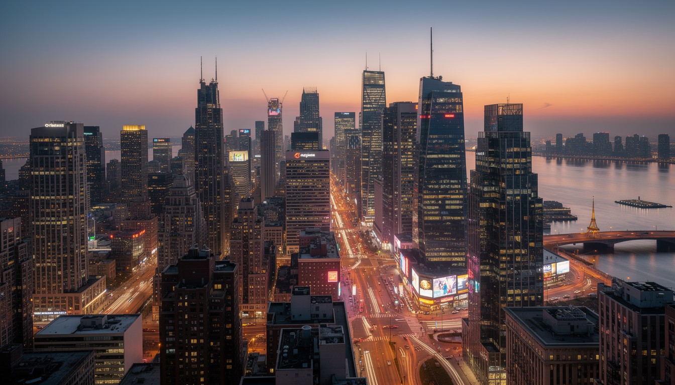 Free Twilight Urban Glow Image - Cityscape, Skyline, Dusk | Download at ...