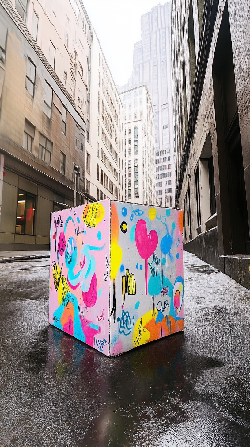 Download Colorful urban cube Image - Colorful, Urban, Cube | StockCake