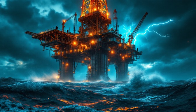 Free Storm Engulfs Rig Image - Oil, Rig, Platform | Download at StockCake