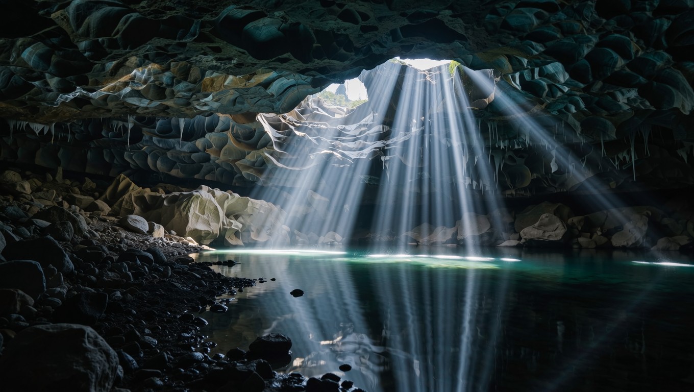 Free Mystical Cave Light Image - Cenote, Cave, Sunbeams | Download at ...