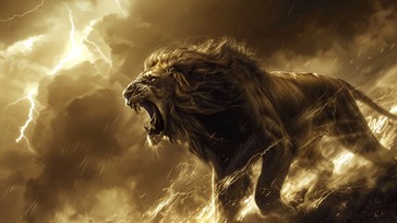 Free Majestic Lion Roaring Image - Lion, Storm, Lightning | Download at ...