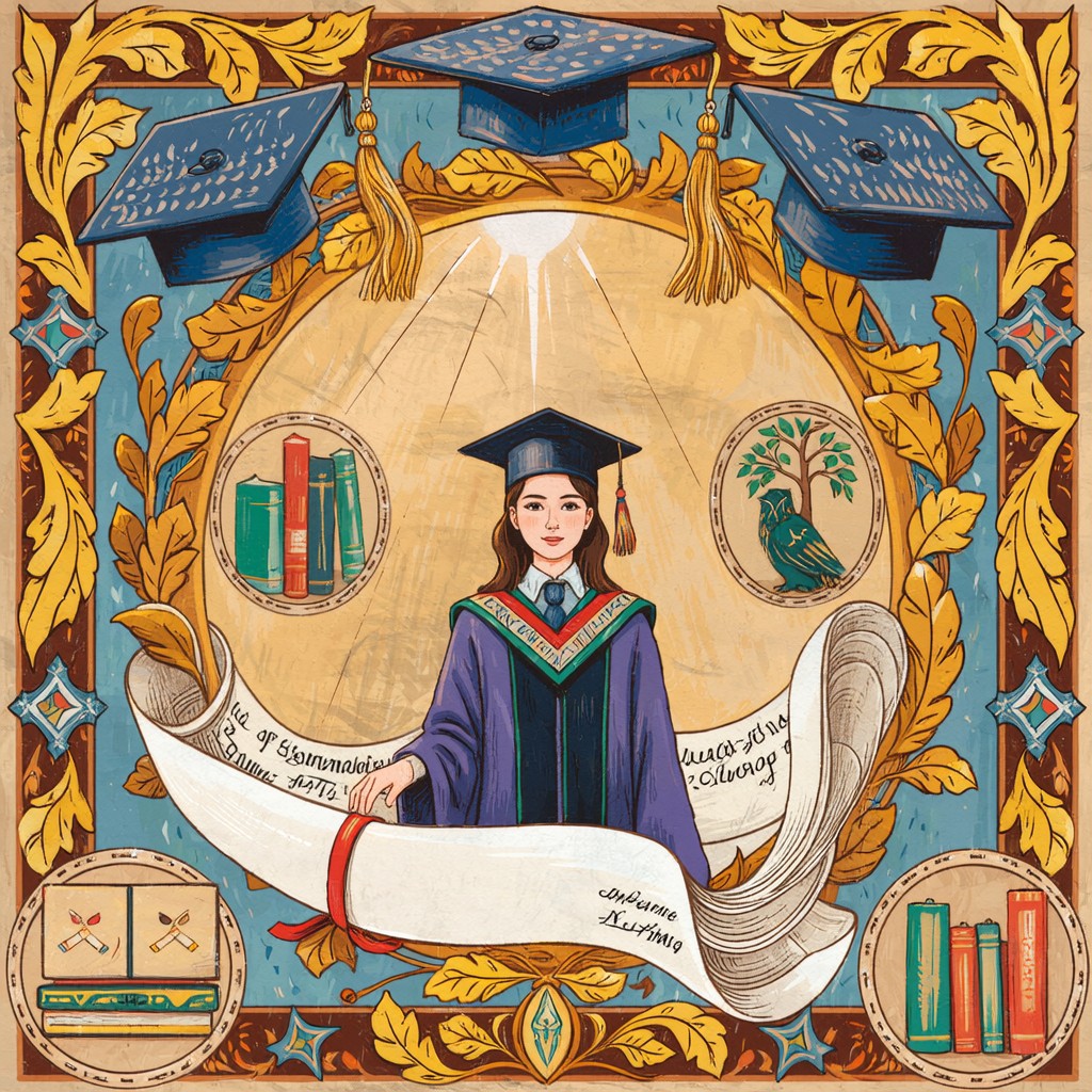 Free Illuminated Academic Achievement Image - Graduation, Medieval ...