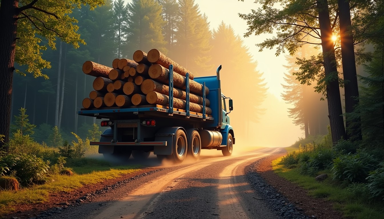 Timber Drive Picture Free Misty Timber Road Image - Logging, Timber, Truck | Download at ...
