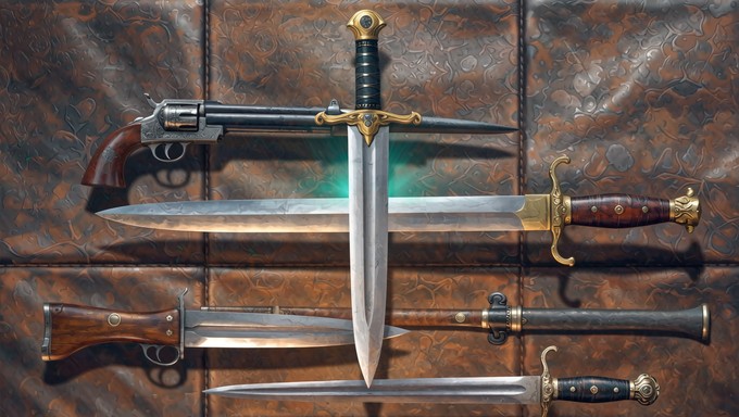 Free Floating Antique Weapons Image - Weapons, Antique, Vintage ...