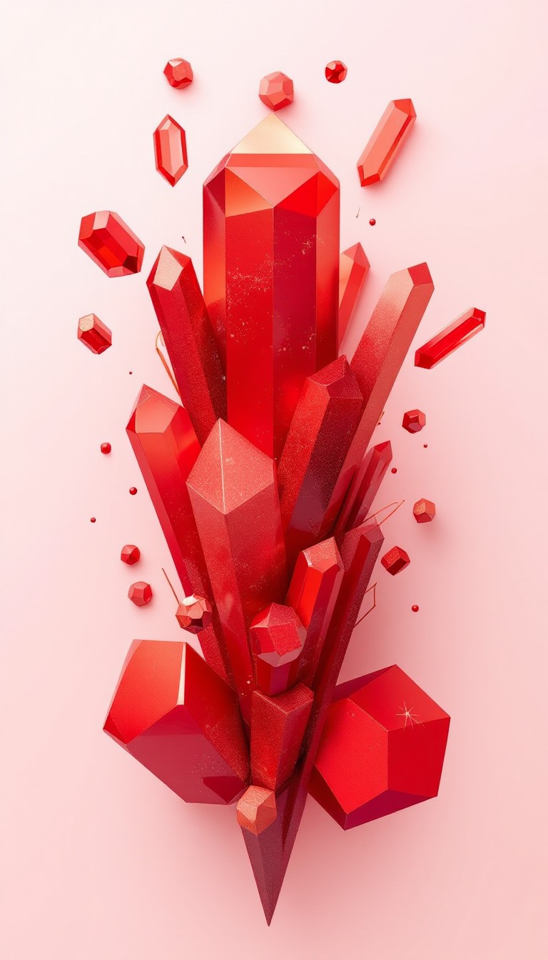 Animation Red Crystal Free Floating Red Crystals Image - Crystal, Red, Geometric | Download ...