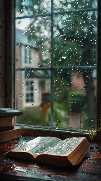 Free Rainy day reading Image - Rain, Book, Windowsill | Download at ...