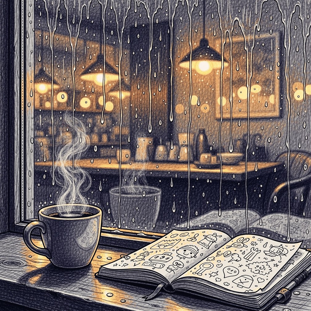 Free Rainy Cafe Solitude Image - Cafe, Coffee, Rain | Download at StockCake
