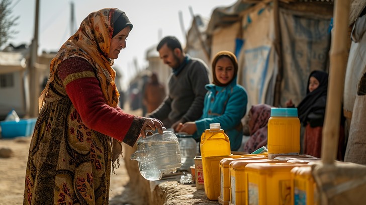Download Collecting Clean Water Image - Woman, Children, Water | StockCake