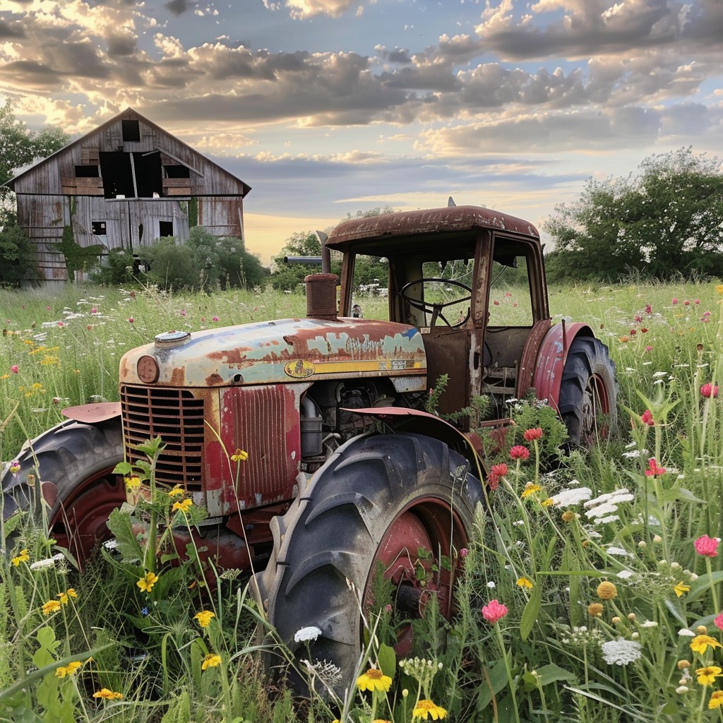 Rustic Tractor Hub Free Rustic Tractor Scenery Image - Rustic, Tractor, Field | Download ...