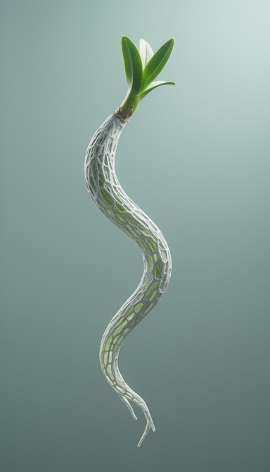 Orchid Roots Silver Free Elegant Orchid Root Image - Orchid, Root, Botanical | Download at ...